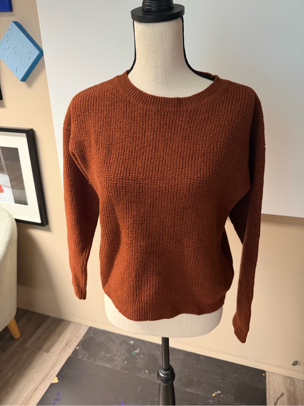 Wilfred Rust-Colored Crewneck Sweater
